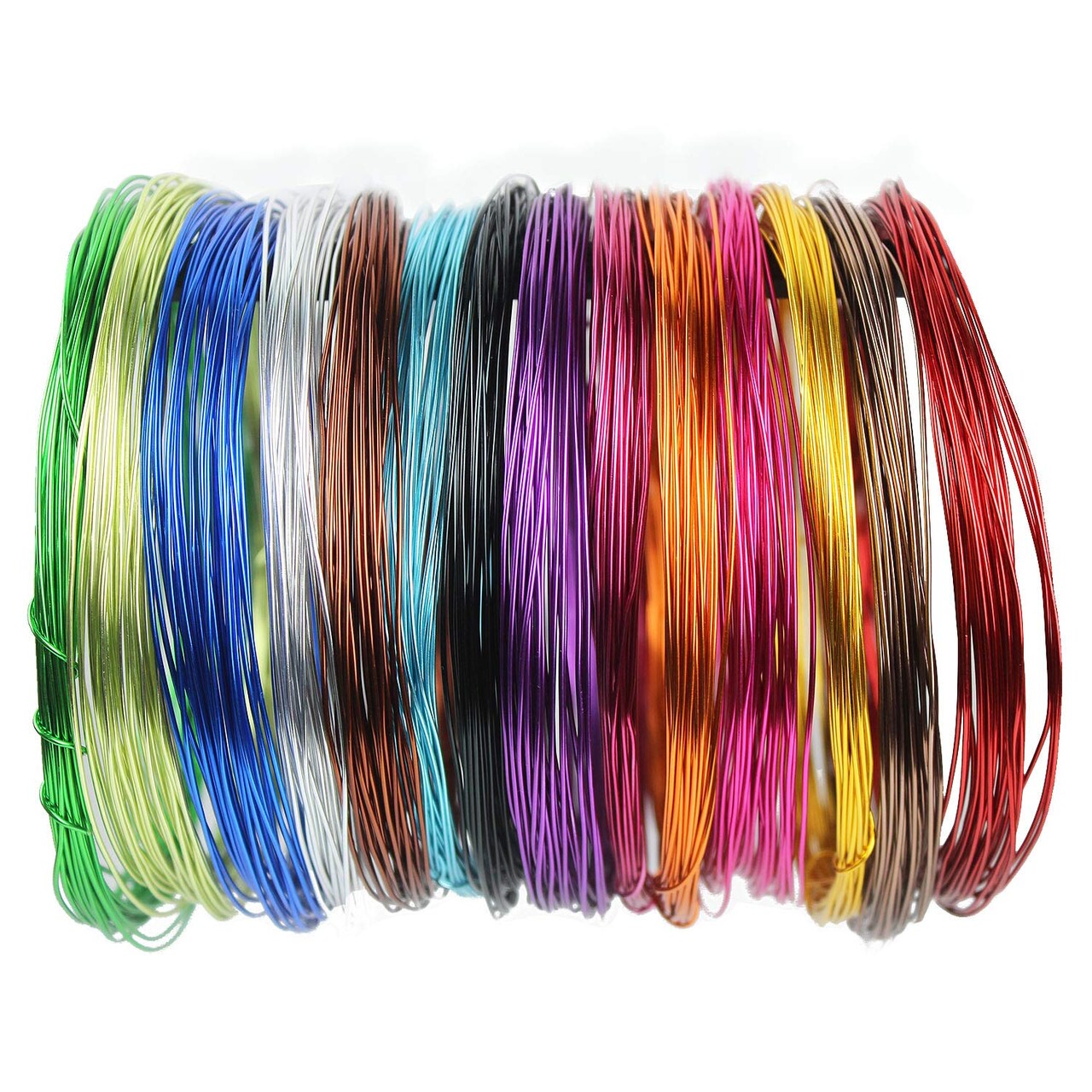 14 Rolls Colored Aluminum Craft Wire 1mm Flexible Metal Artistic Floral Jewelry Beading Wire for DIY Jewelry Craft Making, Each Roll 32.8 Feet, 14 Colors